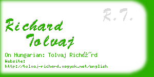 richard tolvaj business card